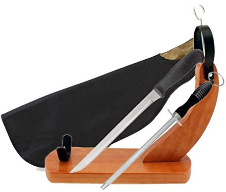 BlendNature Schinkenhalter Gondola + Schneidemesser + Chaira + Schinkenabdeckung + Ökonomisch