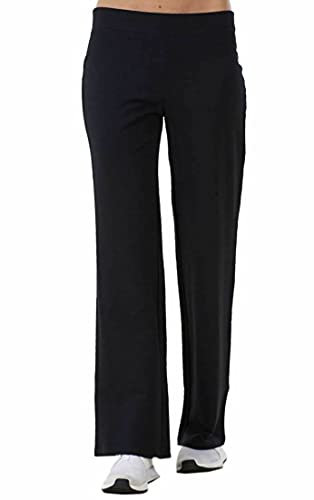 UC Ex Marks & Spencer Ladies Cotton Rich Straight Leg Yoga Joggers Womens Sport Jogging Bottoms Gym Clothes Tracksuit Casual Fitness Outdoor Plus Size Running Pants (Black, 18 (30 Regular))