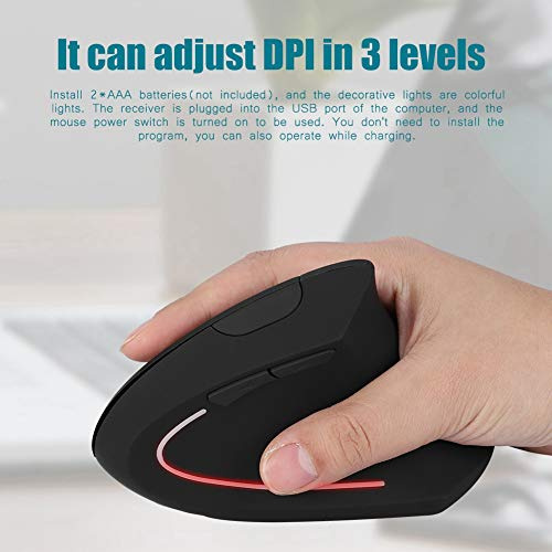 ASHATA Left-Handed Mouse, Ergonomic Left-Handed Mice, Business for Computer Notebook PC Laptop Office Home