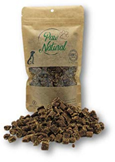 Paw Natural Hunde Leckerlis Training | 250g Strauß-Leckereien | 100% Gluten- & getreidefrei | aus frischem Fleisch gesunder Tiere