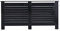Kingwudo® Wooden High Gloss Radiator Cover Modern Decorative Cabinet S/M/L/XL Black (Black, X-L—172X19X82CM)