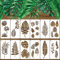 12 Stück Tropische Blätter Schablonen, Farnblatt Monstera Palmblatt Schildkröten Blatt Wand Schablone Vorlage Botanische Blätter Wiederverwendbare Schablonen Set für Handwerk DIY (4 x 8 Zoll)