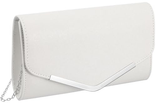 Lurrose Abendtasche Handtasche Hochzeit Party Nachrichtenbeutel Clutch Handtasche Einfache Kette Tasche für Frauen Damen (Silber)