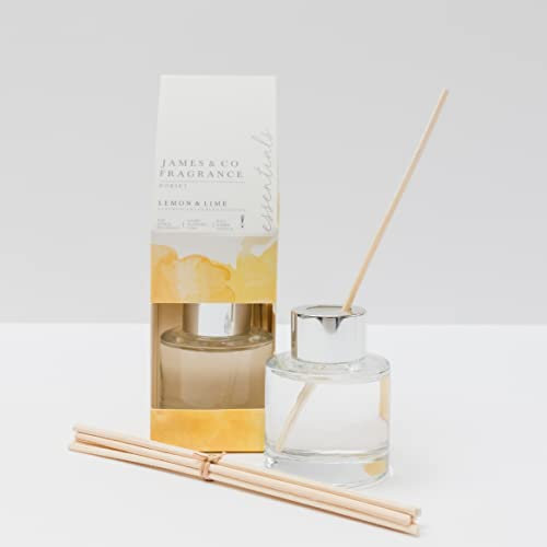 James & Co Essentials Lemon & Lime 50ml Home Fragrance Reed Diffuser Set