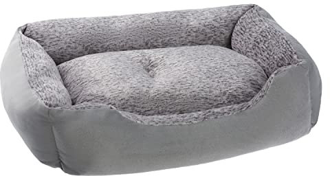 PETSTUFF Hundebett Kissen herausnehmbar waschbar Farb- und Größenwahl, grau, M