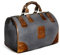 Wasserabweisend Canvas Crazy Horse Leder Reisetasche 35L Trim Unisex Handgepäck Weekender Tasche Sporttasche für Reise Wochenende Urlaub FB8151 (Grau)