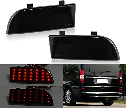 2 Stück Rückstrahler Für Stoßstange 6398260040 6398260440 Für Mercedes Benz Vito Viano W639 2003-2014,Schwarz