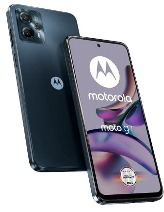 Motorola Moto G13 Smartphone (écran HD + 6,52, appareil photo 50 MP, 4/128 Go, 5000 mAh, Android 13) couleur carbone mat avec étui de protection