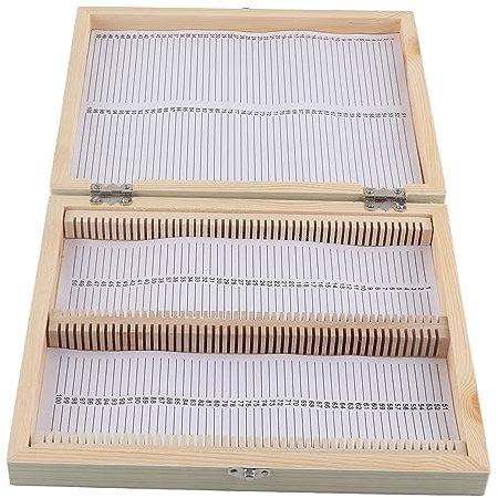 Microscope Slides Storage Box Wooden With Lock 100PCS Numbered Slots Organizer for Lab Glass Prepared Microscope Safe Storage