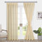 DWCN Voile Vorhänge mit Kräuselband Leinenoptik 2 Stücke Halbtransparent Vorhänge für Wohnzimmer,Durchsichtige Gardinen,Beige,225x140cm (Höhe x Breite)