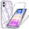 OWKEY for iPhone 11 Case 6.1 inch, 360° Full Body Protective Slim Case with Built-in Screen Protector, Shockproof, Clear