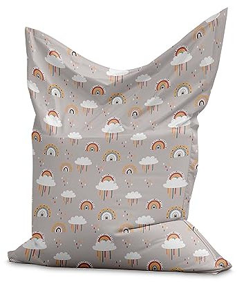 DreamRoots Sitzsack Kinder - Bodenmatratze Kinderzimmer 95x135 cm - Sitzsack Kinderzimmer Samt Stoff - Bodenkissen Kinderzimmer - Sitzsack Klein für Kinder mit füllung - Kuschelecke Kinderzimmer