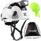 HEARMOR Casque de protection à LED en ABS - Casque forestier pour adulte - Certification EN397 et EN12492 - Absorption des chocs et résistance à la pénétration