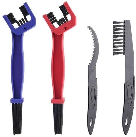 Neikafan 4 Stück Kettenreiniger Fahrradkette Bürste Fahrrad Reinigungsset Fahrrad Motorrad Ketten Reinigungsbürste für MTB/Road Bike/Mountainbike Fahrrad für Ketten Schnelles Sauberes