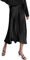 Zeagoo Damen Lange Rock Elegant Seiden Winterrock A-Linie Casual Party Midirock Hohe Taille Retro Vintage Freizeitrock Schwarz M