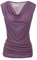 Zeagoo Cowl Neck Tops for Women Sleeveless Vest Tops Ruched Tops Casual Tank Tops Summer Shirts Lilac M