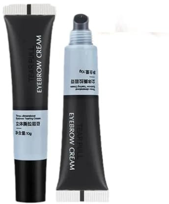 GOUDE 2 uds. Maquillaje para ojos Peel Off, tinte permanente para cejas, tinte para tatuaje, resistente al agua, de larga duración, tinte negro marrón, crema en Gel para cejas (Negro)