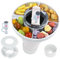 Cartlant Snack Tray with Lid for Stanley Cup 40oz, Reusable Snack Bowl with Boot, Straw Topper Cover for Travel Mug, Silicone Food Holder for Stanley Cup Accessories Popcorn Car Movie(White)