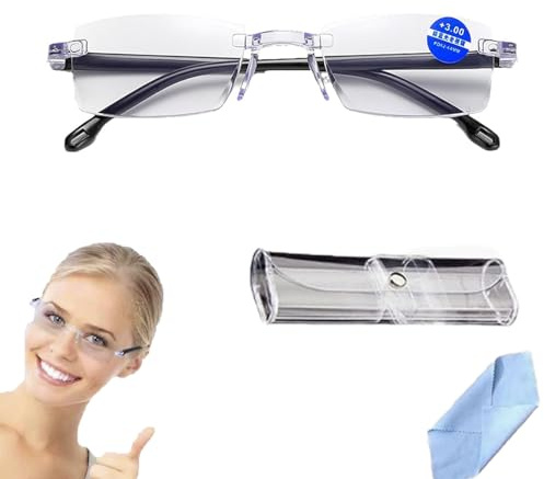 Zoom Brille, Intelligente Zoom Brille, Autozoom-Brille FüR Presbyopie, Intelligente Zoom Lesebrille, Smart Zoom Brille, Automatische Zoom Lesebrille, Zoom Lesebrille (1 Stücke,3X)