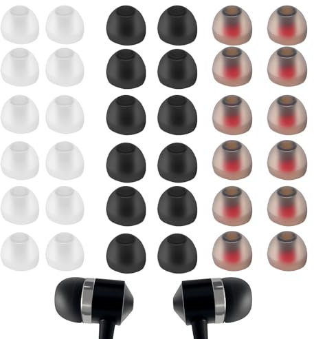 36 Stück Ohrhörer Ersatzspitzen Für Kopfhörer Silikon Ohrhörerspitzen Ohrstöpsel Set Für In Ear Kopfhörer Ohrstöpsel Ersatzspitzen Ohrgummispitzen S/M/L (3 Farben)
