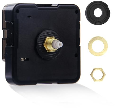 SMCEHEYA Battery Clock Mechanism Replacement Quartz Clock Mechanism Battery Powered Clock Mechanism Kit, Ultra-Silent Battery Powered Operated Clock Part Repair Kit (black 16.5mm)