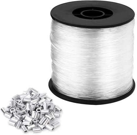 Filo Nylon Trasparente da 0,8 mm x 200 m, filo di nylon resistente, filo da pesca trasparente, per artigianato fai da te, pesca, gioielli, artigianato da pesca