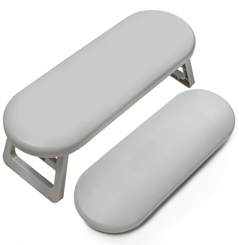 Handauflage, Nagelstudio Armauflage Nägel Rutschfeste Nagelpflege-Halterung Maniküre Handstütze Maniküre Nagel Armlehne für Heimmaniküre Nageldesign(Grau)