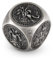 Kabinka Set di dadi spinner 7 in 1, dadi in metallo unici per giochi di ruolo come Dungeons and Dragons, colore argento antico