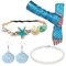Scinzene 4 Stück Meerjungfrau Kostüm Damen Set, Meerjungfrau Haarreif Aarschmuck Handschuhe Perlenkette, Kostüm Meerjungfrau Damen Accessoires, Faschingskostüme Damen, Für Fasching Karneval Cosplay