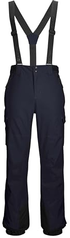 killtec Herren Skihose/Funktionshose mit abnehmbaren Trägern, Kantenschutz, Schneefang und Beinventilation KSW 83 MN SKI PNTS, schwarz blau, M, 43444-000