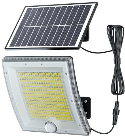 JACKYLED Gebogene, Solarlampen für Außen,Wasserdichte Solarlampen für Außen mit bewegungsmelder (1 Stück)