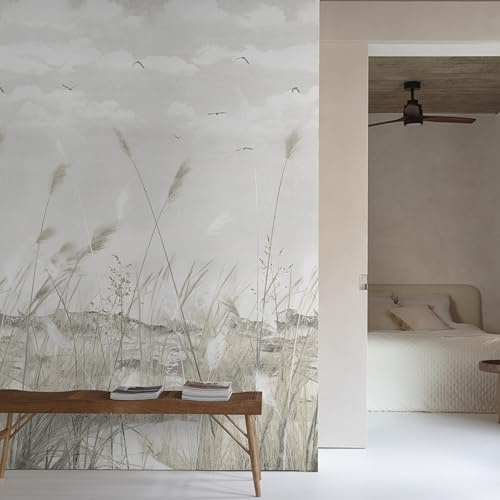 Grandeco North Sea Sand Dunes 3 Panel repeatable Mural 1.59 x 2.8m, Beige