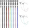 Vin Beauty 10 Pcs Eyeglasses Straps Chain, Universal Leather Glasses Chains Lanyard Non-Slip Spectacles Cord Sunglasses Strap Glasses String Holder Braided Accessory Chain Around Neck for Men Women