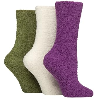SockShop Ladies Bed Socks Super Cosy and Soft in a 3 Pair Multipack Lots of Colours