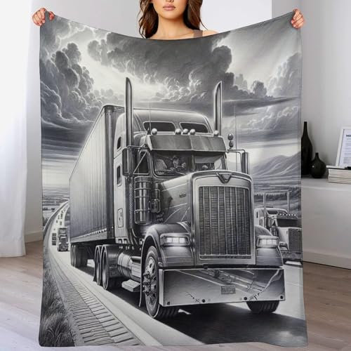 LLXXHH LKW Decke Fleecedecke Damen Männer Mädchen Jungen Vier Jahreszeiten Weich Und Bequem Plüschdecke Sofa Schlafsofa Büro 130×180cm