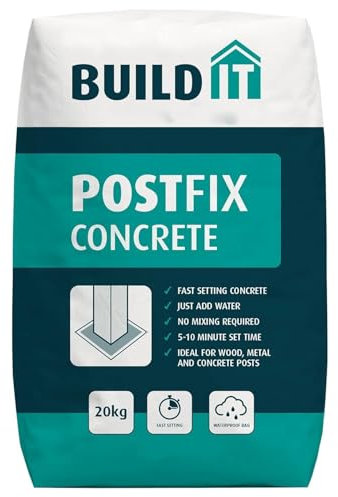 Silver Star Postfix Concrete Fast Setting Strong Hold. Perfect for All Types of Post, Fence Post, Washing Line Post. Easy to Use Postcrete, No Mix Aggregate Weatherproof Bag 20kg