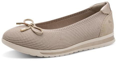 Jana Damen Ballerina Vegan 8-22170-46 BEIGE/Gold (beige, 42 EU)