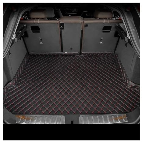 Auto Kofferraumwanne Kompatibel Mit Renault Kadjar 2016 2017 2018 2019 Maßgeschneiderte Hohe Seitliche Kofferraummatte(Black-Red-1PC)