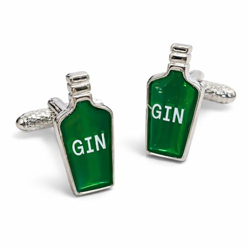Gin Bottle Cufflinks - Onyx Art CK1037 in Premier Life Packaging