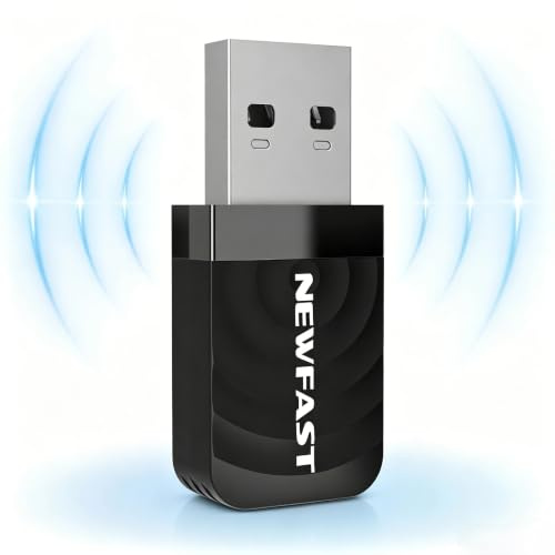 NEWFAST 1300Mbps WiFi USB per PC, Chiavetta WiFi Dual Band 2.4GHz/5GHz | AC1300 Adattatore WiFi USB per PC, USB 3.0, Compatibile con Windows 11/10/8.1/8/7/XP und Mac OS 10.11-10.15
