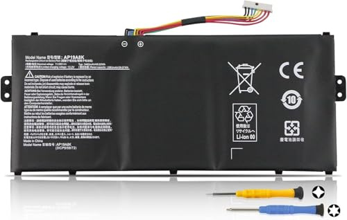 AP19A8K - Batería compatible con Acer Chromebook Spin 11 CP311-1H CP311-2H CP311-1HN CP311-2HN Spin 511 R752T R752TN R752TN-C07T R752T-C3M5 CP311-1H-C0XW CP311-1H-C0XW CPP 311-201. H-C5D8 CP311
