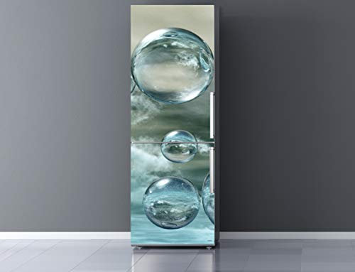 Pegatinas Vinilo para Frigorífico Burbujas Agua | 185x60cm | Adhesivo Resistente | Pegatina Adhesiva Decorativa de Diseño Elegante