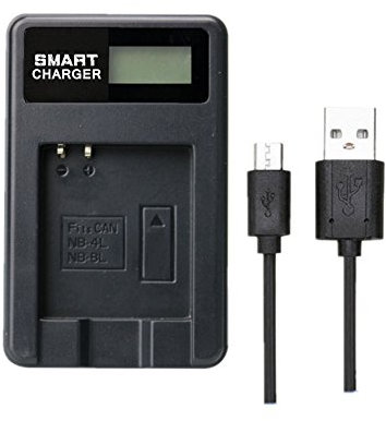 FUGASUN NB-4L NB 4L Chargeur de Batterie pour Canon IXUS 50 55 60 65 80 75 100 I20 110 115 120 130 is 117 220 225