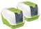PETGARD Pack économique de 2 Toilettes pour Chat XXL Netta Maxi Blanc-Vert