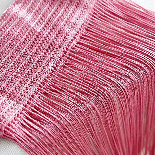 GLITZFAS Vorhänge 100 x 200 cm Fadengardine Fadenvorhang Wandvorhang Schaufensterdekoration, Dekorative Gardine Raumteiler Fliegenschutz für Hochzeit, Café, Restaurant (Pfirsichrosa)