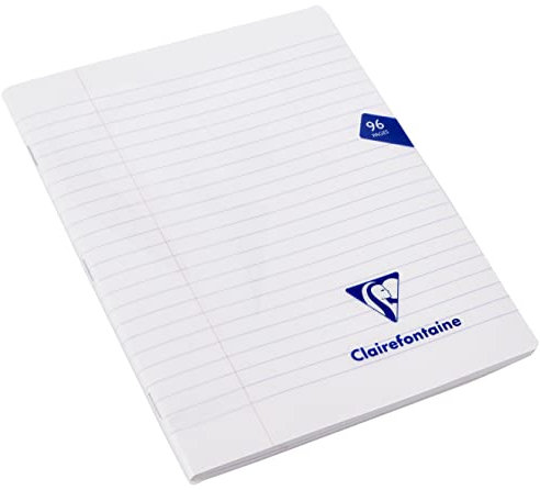 Clairefontaine 303745C - Schulheft / Heft Mimesys, 17x22 cm, 48 Blatt 90g, liniert mit Rand, Einband aus PP, geheftet, farbig sortiert, 1 Stück