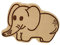 DEKOFANT Frühstücksbrettchen Kinder Holz Brett Motiv Elefant Frühstücksbrett Kinder ca 29x23x1,5cm