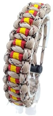 Pulsera de ESPAÑA AJUSTABLE, talla 13 a 22, nuevo modelo 2020, de paracord, DESERT CAMO