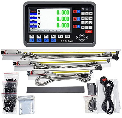 Kit display digitale a 3 assi Fasttobuy lettura digitale con scala lineare in vetro TTL di precisione 5um per tornio CNC macchina EMD