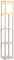 HOMCOM Lampadaire étagère 26L x 26l x 160H cm 3 étagères 4 Niveaux MDF Gris clair